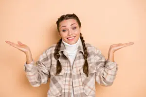 woman confused by question 